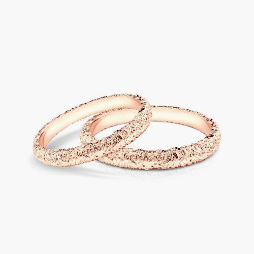 Obrączki partnerskie Sign of Love®: różowe złoto, płaskie 2,6mm